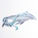 Panel interior metal "Whales" 17x35 cm