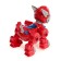 Robot Dog "Roborux" Unicon, screw designer, interactive: light effects, 19 parts, on batteries, red