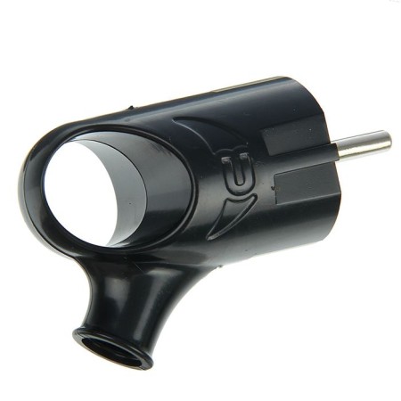 Electric fork Universal A0112, with salary, corner, with ear, 16 A, 250 V, euros, black-1