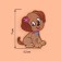 Thermal appliance "Dog", 7 × 5.5 cm, brown color