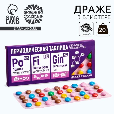 Chocolate "lazy elements", 20 g.