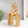 Souvenir Polystone "A couple on a bench. Abstraction" Gold 9.5x12.5x24 cm