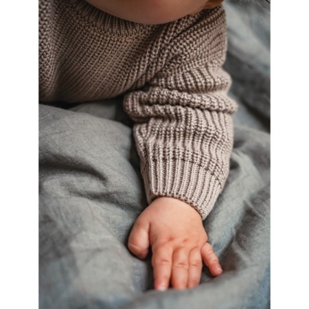 Sweater Knitted Children's Amarobaby Pure Love Buddy, height 92 cm, brown color-9