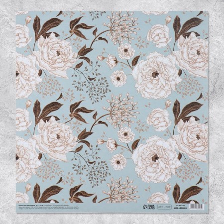 Scrapbooking paper "Flowers", 30.5 x 32 cm, 180 g/m²-3