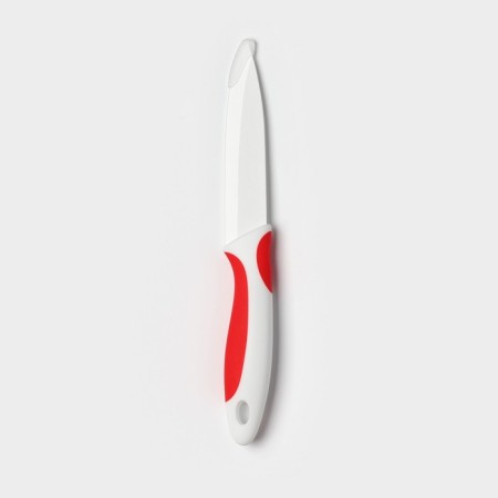Knife ceramic shade "Capter", blade 10 cm, red color-3