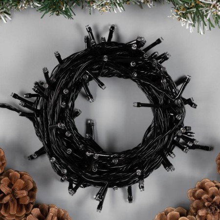 Garland "thread" 10 m, IP20, dark thread, 100 LED, glow of multi, 8 modes, 220 V-1