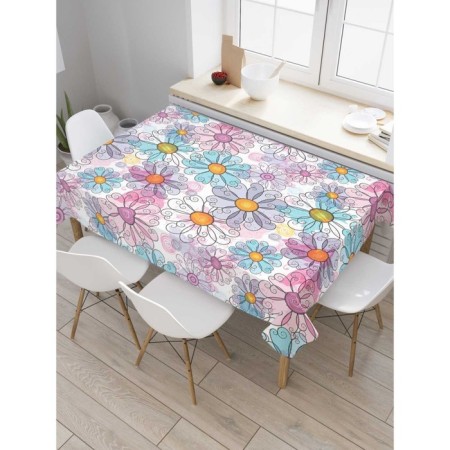 Tables on the table "Flower patterns", rectangular, Saten, size 120x145 cm