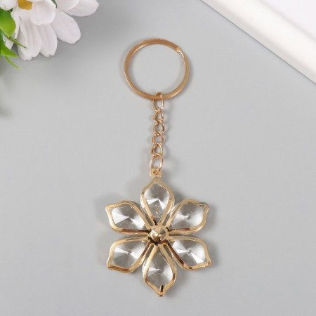 Trick Metal "Flower with crystals" gold 5.3x4.2 cm