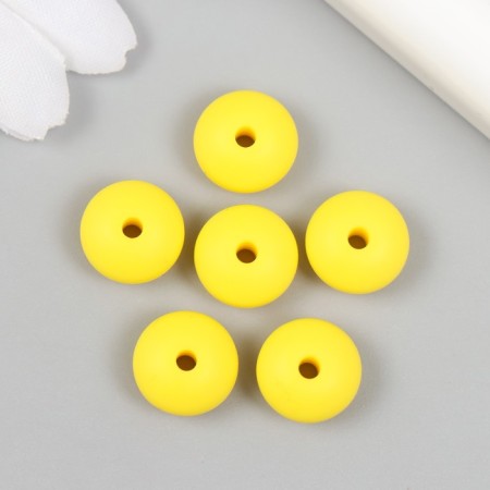 Busina silicone "flattened" bright yellow d = 1.2 cm-1