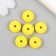 Busina silicone "flattened" bright yellow d = 1.2 cm
