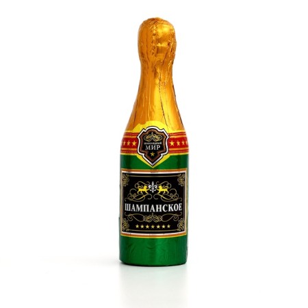 New Year. Chocolate figure "Champagne", 120 g-1