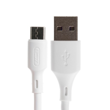 BYZ BC-040, Type-C cable-USB, 3 A, 1 m, silicone, white-1