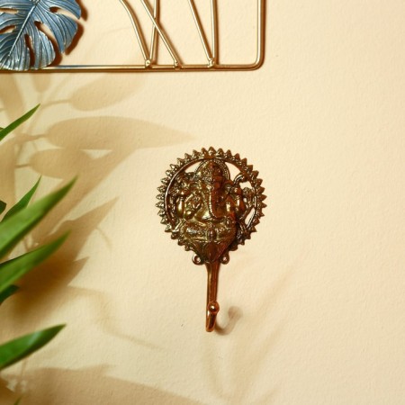 Ganesha hook 15x8.5 cm, bronze-1