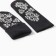 Mittens double manual embroidery, color black, river 18