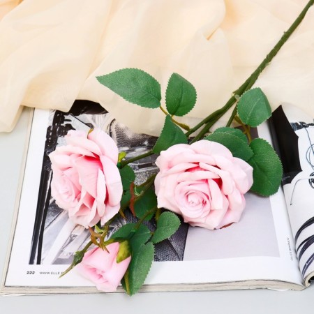 Artificial flowers "rose charm" 8x58 cm, pink