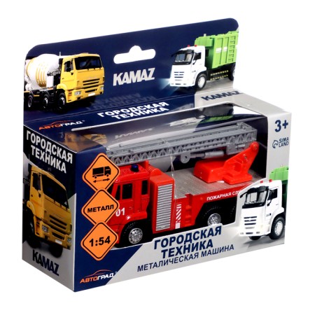 Metal truck "KAMAZ. Fire service ", 1:54, inertia-6