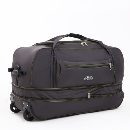 Road bag on wheels, a lightning department, with an increase, an outer pocket, khaki color-2