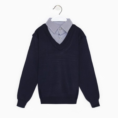 School jumper-unit for boys, blue color, height 158-164cm-3