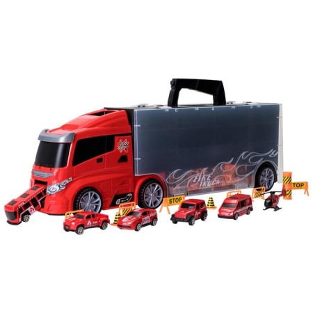 Auto -Vorot Case Givito "Service Service", with cars, with a tunnel, red color, 51.5 cm-7