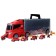 Auto -Vorot Case Givito "Service Service", with cars, with a tunnel, red color, 51.5 cm