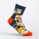 Women's socks, dark blue color, size 23-25