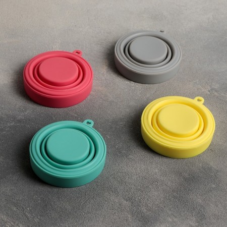 A glass of folding shares "Alan", silicone, 150 ml, 8.5 × 8 cm, color mix-4