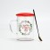 A mug with a spoon and a lid "Happiness in the New Year", 470 ml