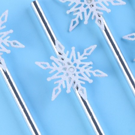 The tubes for the cocktail "Snowflakes", corners, in a set of 6 pieces, silver-3