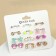 Pusets 12 pairs "Fantasy" of Bear and hearts, colored in gold