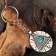 AMOUK "All -SHIENTING OK" with a stone turquoise, 35x43 mm, metallic