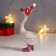 Souvenir Polystone "Lapnoi goose in the New Year's cap" 14x9.3x5.2 cm