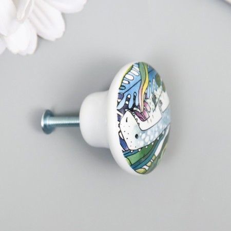 Pen for the casket ceramics, metal "dinosaurus" 3.8x3.8x2.8 cm-2