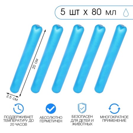 Cold battery "Master K", 80 ml, 20 x 2.5 cm, set 5 pcs