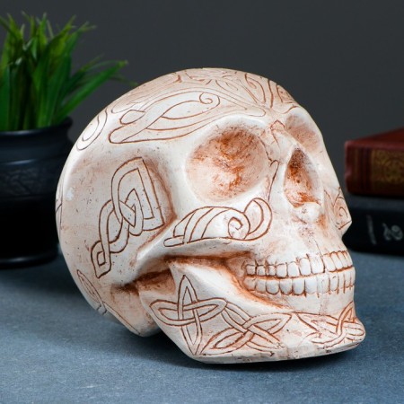 Pigger "Skull" Beige, 17x13cm