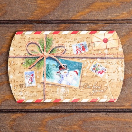 Self -assembly box "Snowman" 11 x 8 x 2 cm-2