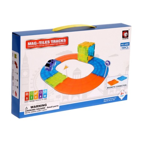 Magnetic designer "Magic track", the machine drives from batteries, 19 parts-5
