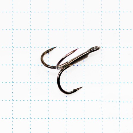 KOI Round Treble hook, size 8 int, BN color, tee, 10 pcs.