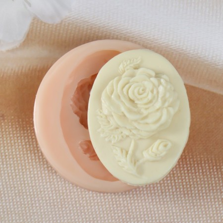 Mold Silicon "Pion in Oval" 4x3x0.5 cm