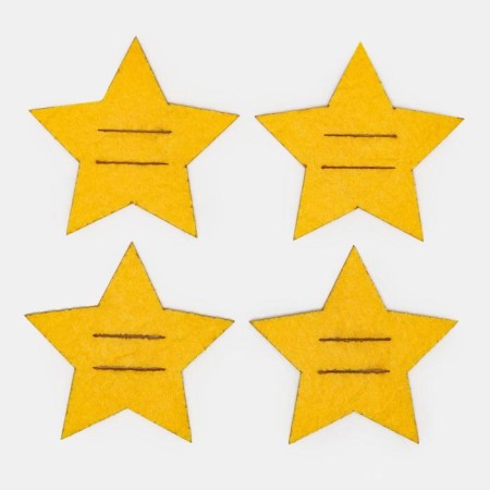 A set for the decor of the dining rooms "Star", 4 pcs, col. gold 6x5.7 cm, 100% p/e, felt-3