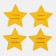 A set for the decor of the dining rooms "Star", 4 pcs, col. gold 6x5.7 cm, 100% p/e, felt