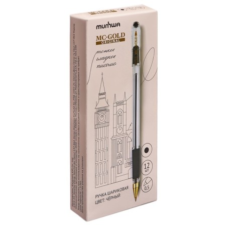 Ballic handle munhwa mc gold, node 0.5 mm, black ink, barcode on the handle-5