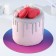 Subway for the cake reinforced, confectionery packaging, “pink-blue gradient”, 28 cm, 2.5 mm