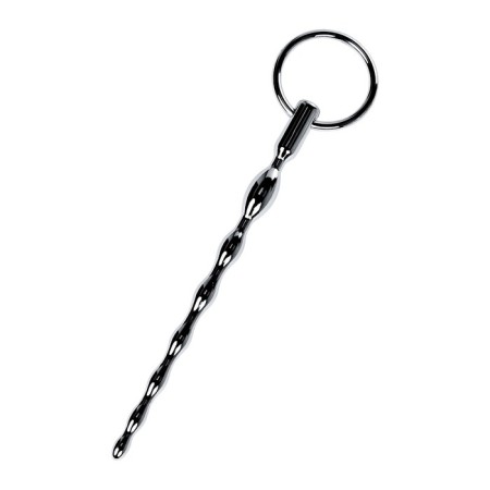 Urethral plag-toe with a ring at the base, Toyfa Metal, silver-1