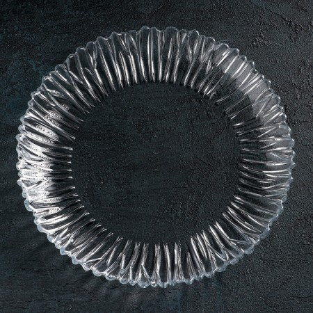 Glass plate Aurora, d = 31.5 cm, the color is transparent