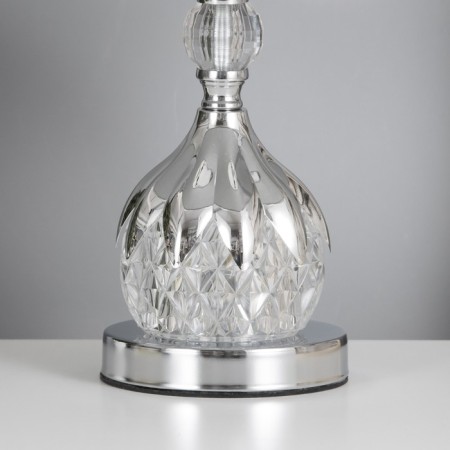 Eleanor desktop lamp 1x40W E27+backlight, chrome 27x27x45cm-3