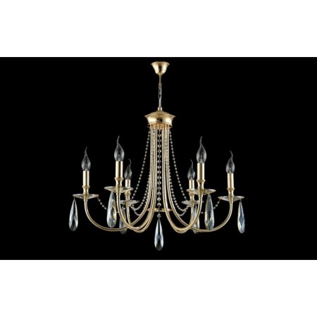 Crystal Lux, Victoria 3340/306, E14, 6x60 W, 50.1x65x65 cm, golden color-1