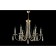 Crystal Lux, Victoria 3340/306, E14, 6x60 W, 50.1x65x65 cm, golden color