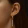 Earrings with rhinestones Xuping opening, white color in pink gold