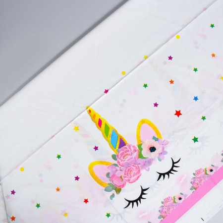 Set of dishes "Happy Birthday", unicorn, pink color-5