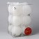 Set of balls plastic D-6 cm, 12 pcs "Shiny haze" white